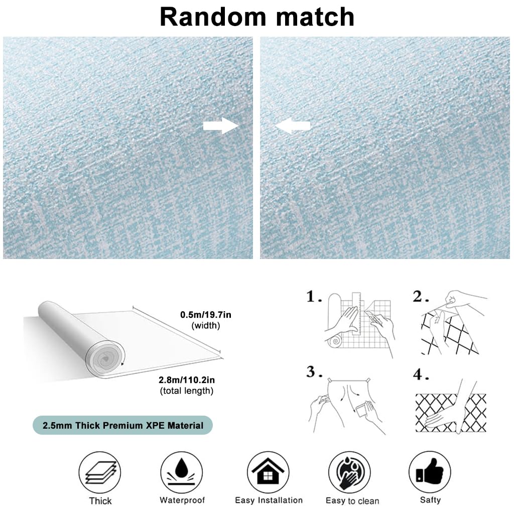 HASTHIP Self Adhesive Waterproof Wallpaper, 2.5mm Thick Premium XPE Material, 50cm x 280cm Cuttable Noise Reduction Wall Protector for Home Improvement, Table Top, Furniture, Almirah Doors (Grey) HASTHIP Self Adhesive Waterproof Wallpaper, 2.5mm Thick Premium XPE Material, 50cm x 280cm Cuttable Noise Reduction Wall Protector for Home Improvement, Table Top, Furniture, Almirah Doors (Grey)